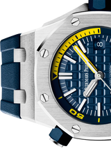Audemars Piguet Royal Oak Offshore Diver Blue Dial Blue Rubber Strap Watch for Men - 15710ST.OO.A027CA.01