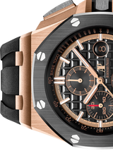 Audemars Piguet Royal Oak Offshore Chronograph Black Dial Black Rubber Strap Watch for Men - 26401RO.OO.A002CA.02