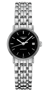 Longines Presence 25.5mm Automatic Black Dial Silver Steel Strap Watch for Women - L4.321.4.52.6 Buy Now By Longines