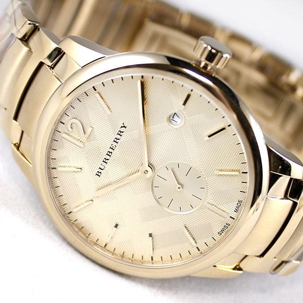 Shop Burberry The Classic Gold Dial Gold Steel Strap Watch for Men - BU10006 in USA