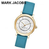 Marc Jacobs Roxy Silver Dial Green Leather Strap Watch for Women - MJ1633