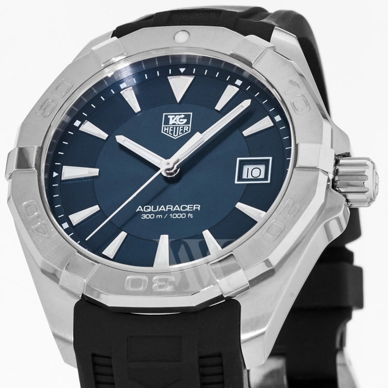 Tag Heuer Aquaracer Caliber 5 Blue Dial Black Rubber Strap Watch for Men - WAY2112.FT8021 Buy Now By Tag Heuer