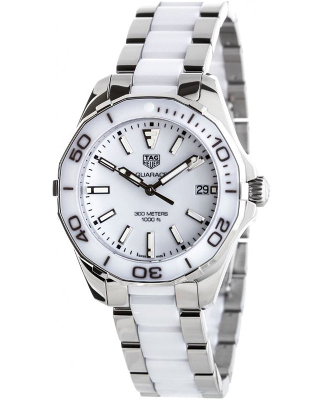 Shop Tag Heuer Aquaracer White Dial Watch for Women - WAY131B.BA0914 in USA