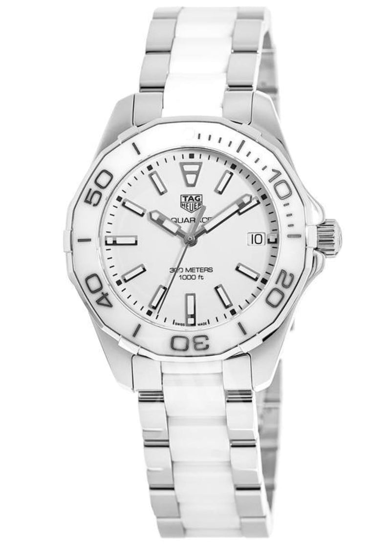Shop Tag Heuer Aquaracer White Dial Watch for Women - WAY131B.BA0914 in USA