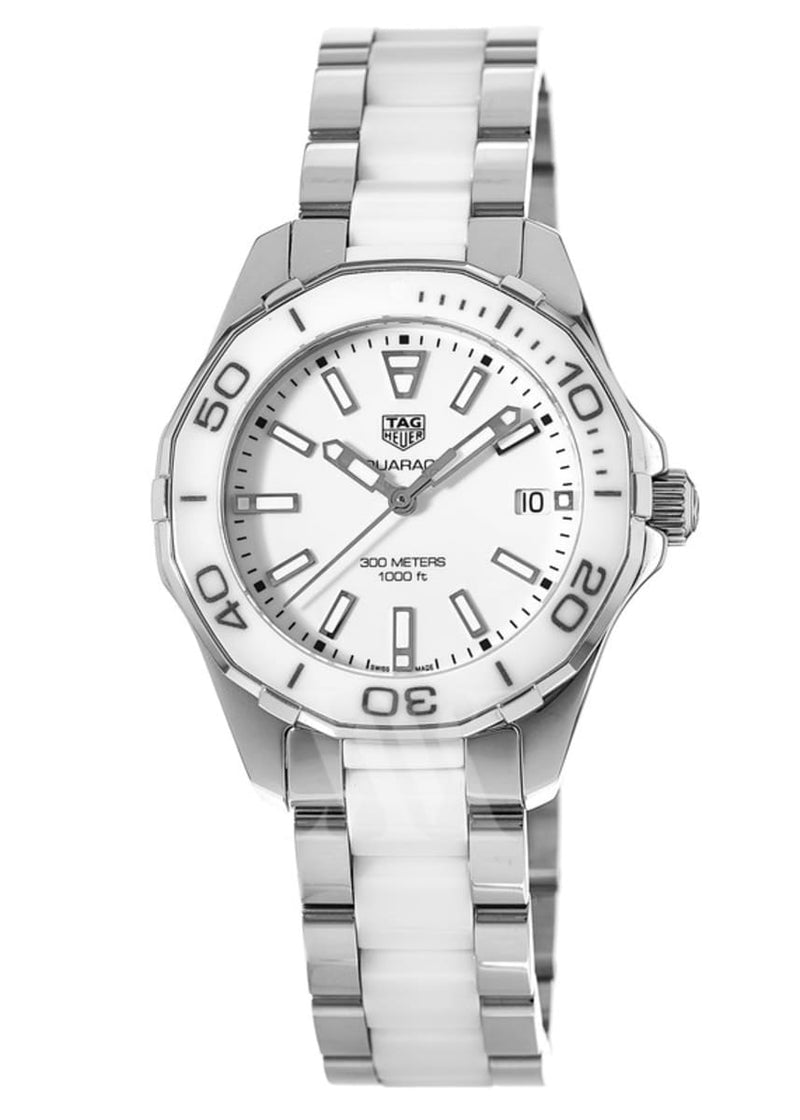 Shop Tag Heuer Aquaracer White Dial Watch for Women - WAY131B.BA0914 in USA