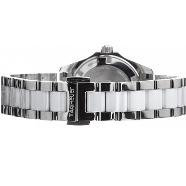 Shop Tag Heuer Aquaracer Diamonds White Dial Two Tone Steel Strap Watch for Women - WAY131F.BA0914 in USA