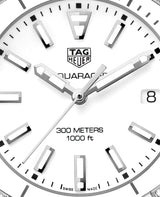 Shop Tag Heuer Aquaracer Diamonds White Dial Two Tone Steel Strap Watch for Women - WAY131H.BA0914 in USA
