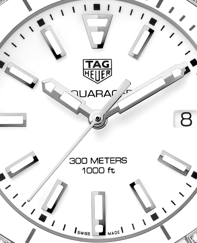 Shop Tag Heuer Aquaracer Diamonds White Dial Two Tone Steel Strap Watch for Women - WAY131H.BA0914 in USA