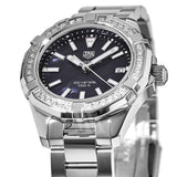 Shop Tag Heuer Aquaracer Quartz Diamonds Black Dial Silver Steel Strap Watch for Women - WAY131P.BA0748 in USA