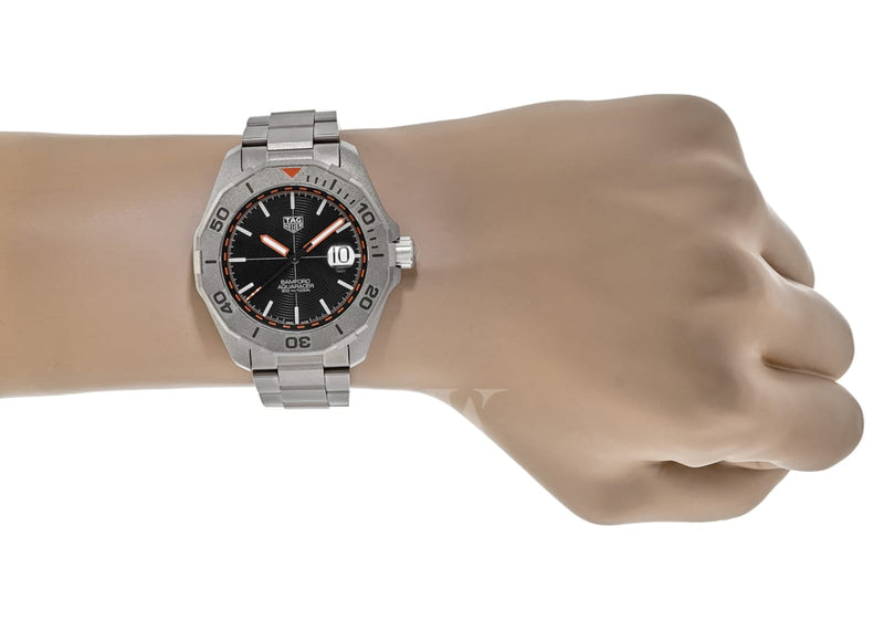 Tag Heuer Aquaracer Calibre 5 Bamford Limited Edition Black Dial Grey Steel Strap Watch for Men - WAY208C.FC6383 Buy Now By Tag Heuer