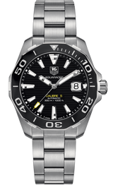 Tag Heuer Aquaracer Automatic Black Dial Silver Steel Strap Watch for Men - WAY211A.BA0928 Buy Now By Tag Heuer