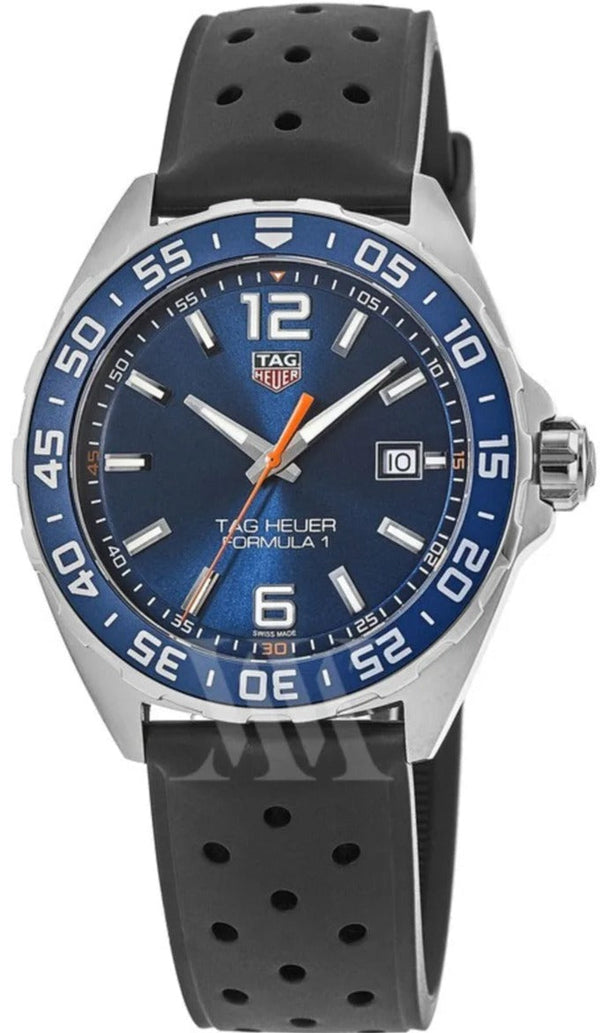 Shop Tag Heuer Formula 1 Chronograph Black Dial Black Rubber Strap Watch for Men - WAZ1010.FT8024 in USA