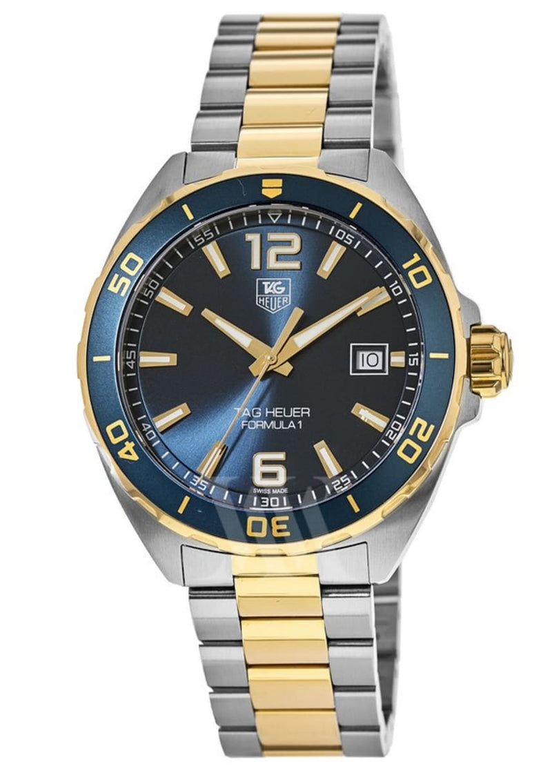 Shop Tag Heuer Formula 1 Analog Blue Dial Two Tone Steel Strap Watch for Men - WAZ1120.BB0879 in USA