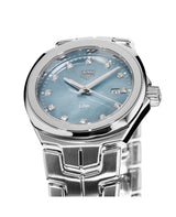Shop Tag Heuer Link Quartz Diamonds Blue Mother of Pearl Dial Silver Steel Strap Watch for Women - WBC1313.BA0600 in USA