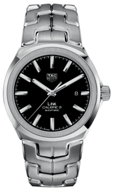 Shop Tag Heuer Link Quartz Black Dial Silver Steel Strap Watch for Women - WBC2110.BA0603 in USA