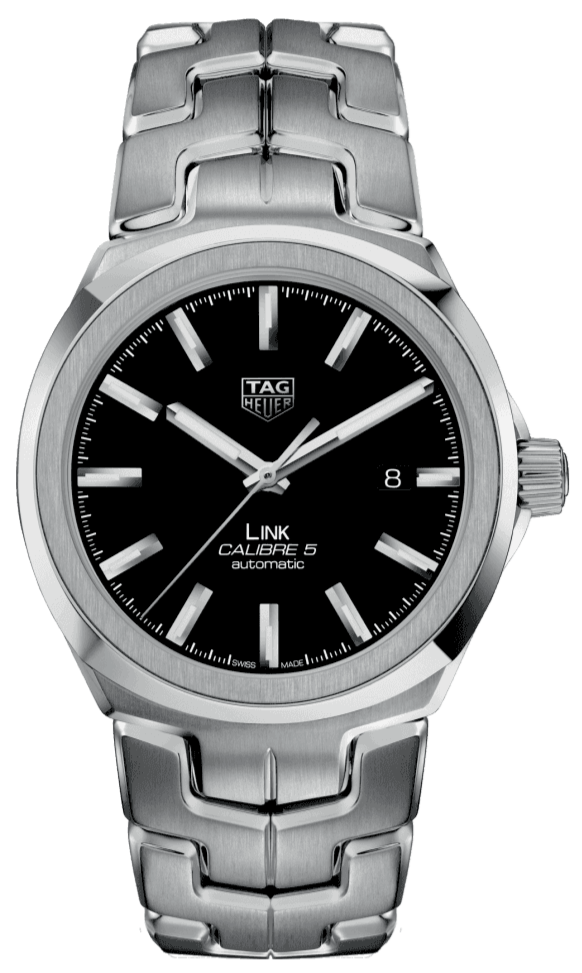 Shop Tag Heuer Link Quartz Black Dial Silver Steel Strap Watch for Women - WBC2110.BA0603 in USA