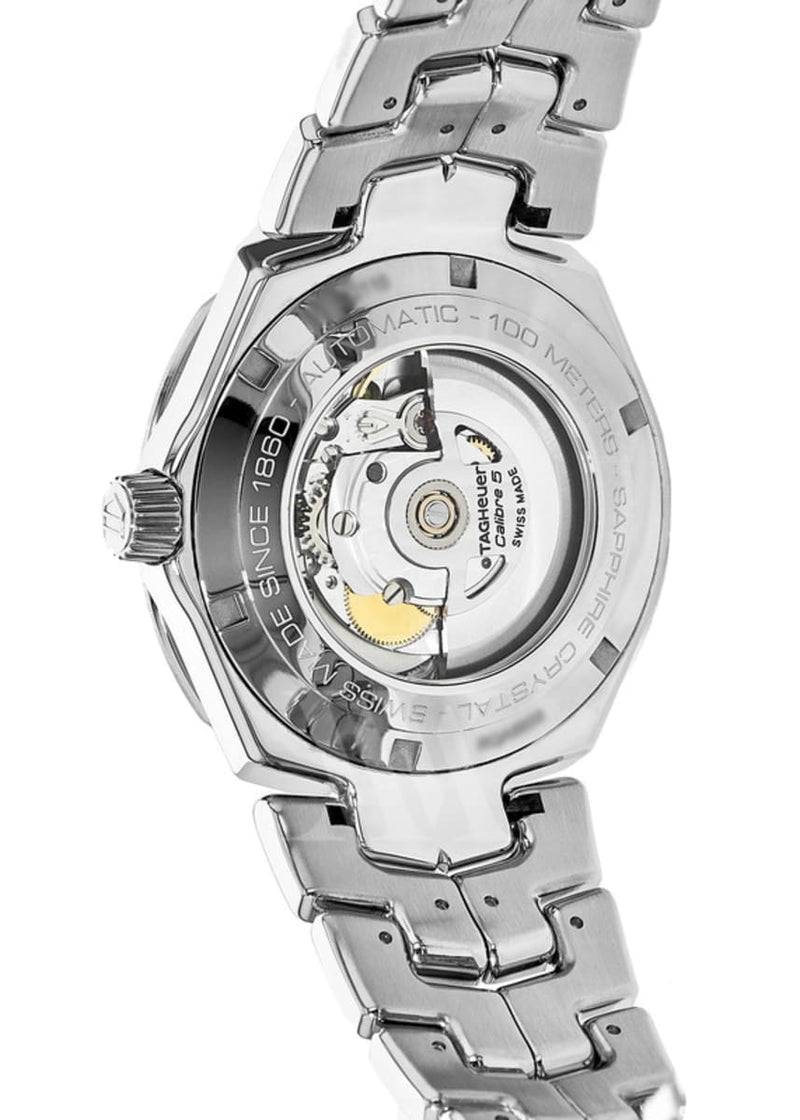 Shop Tag Heuer Link Quartz Black Dial Silver Steel Strap Watch for Women - WBC2110.BA0603 in USA