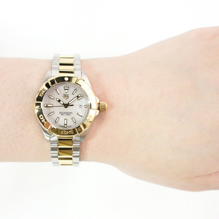 Tag Heuer Aquaracer Mother of Pearl Dial Two Tone Steel Strap Watch for Men - WBD1420.BB0321