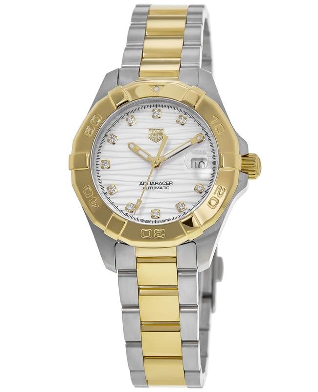 Tag Heuer Aquaracer Automatic Diamonds Silver Dial Two Tone Steel Strap Watch for Women - WBD2321.BB0320 Buy Now By Tag Heuer