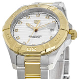 Tag Heuer Aquaracer Automatic Diamonds Silver Dial Two Tone Steel Strap Watch for Women - WBD2321.BB0320