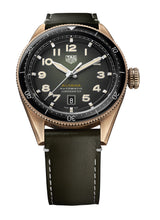 Tag Heuer Autavia Calibre 5 Automatic Olive Green Dial Green Leather Strap Watch for Men - WBE5190.FC8268 Buy Now By Tag Heuer
