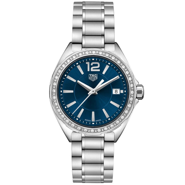 Shop Tag Heuer Formula 1 Quartz Diamonds Blue Dial Silver Steel Strap Watch for Women - WBJ1316.BA0666 in USA