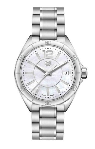 Shop Tag Heuer Formula 1 Mother of Pearl White Dial Silver Steel Strap Watch for Women - WBJ1318.BA0666 in USA