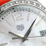 Tag Heuer Formula 1 Quartz Diamonds Mother of Pearl Dial Orange Leather Strap Watch for Women - WBJ131A.FC8250 Buy Now By Tag Heuer