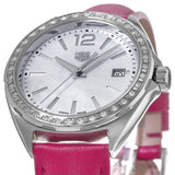 Shop Tag Heuer Formula 1 Quartz Mother of Pearl Dial Pink Leather Strap Watch for Women - WBJ131A.FC8252 in USA