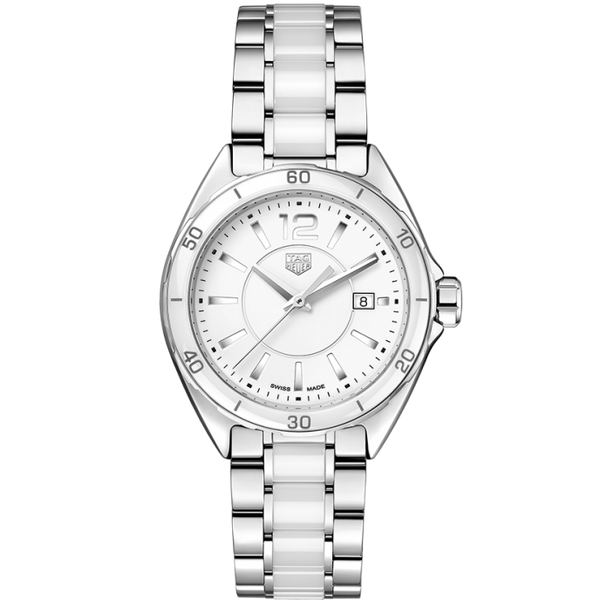 Shop Tag Heuer Formula 1 Quartz White Dial Two Tone Steel Strap Watch for Women - WBJ141AC.BA0974 in USA