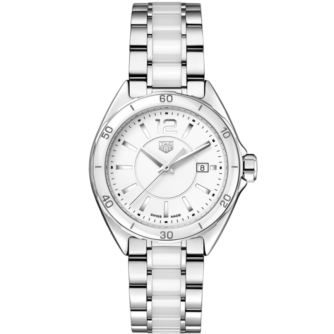 Shop Tag Heuer Formula 1 Quartz White Dial Two Tone Steel Strap Watch for Women - WBJ141AC.BA0974 in USA