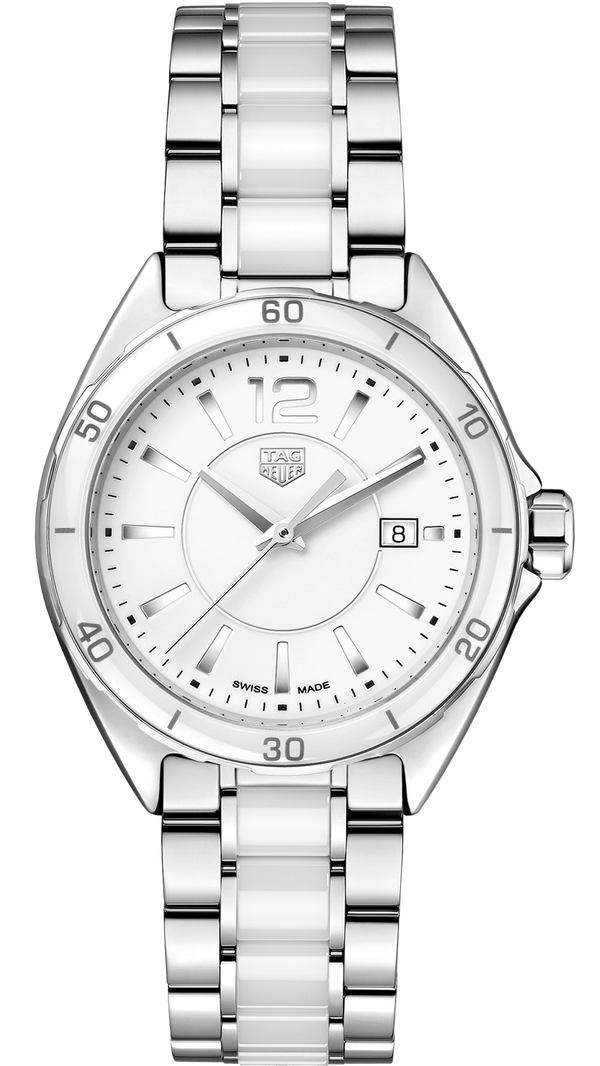 Shop Tag Heuer Formula 1 Quartz White Dial Two Tone Steel Strap Watch for Women - WBJ141AC.BA0974 in USA