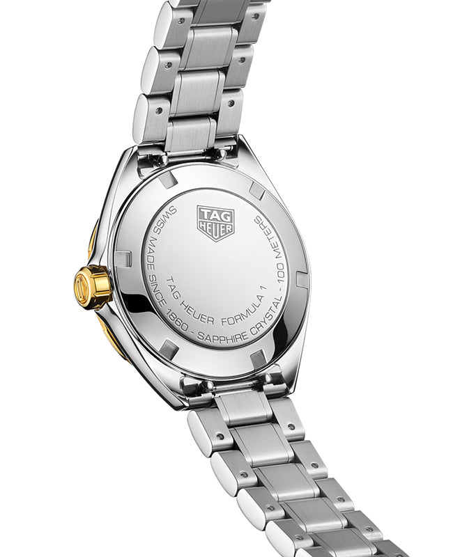 Shop Tag Heuer Formula 1 Diamonds Mother of Pearl White Dial Two Tone Steel Strap Watch for Women - WBJ1421.BB0648 in USA