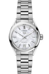 Tag Heuer Carrera Mother of Pearl Dial Silver Steel Strap Watch for Women - WBN2410.BA0621 Buy Now By Tag Heuer