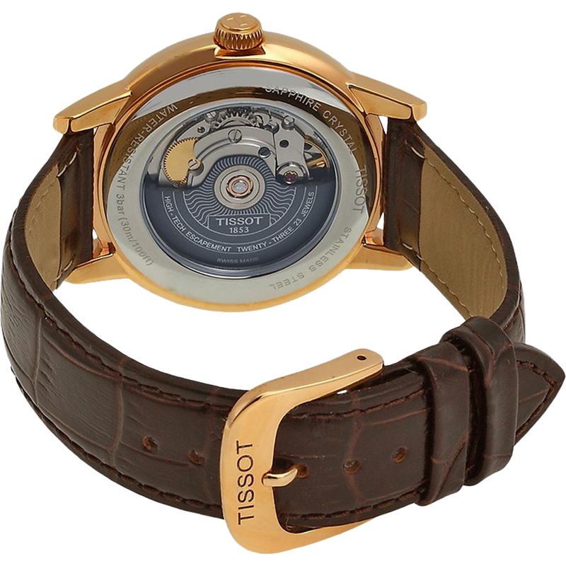 Tissot T Classic Carson Powermatic 80 White Dial Brown Leather Strap Watch for Men - T085.407.36.013.00 Buy Now By Tissot