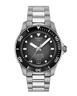 Tissot Seastar 1000 Black Dial Silver Steel Strap Watch For Men - T120.410.11.051.00 Buy Now By Tissot