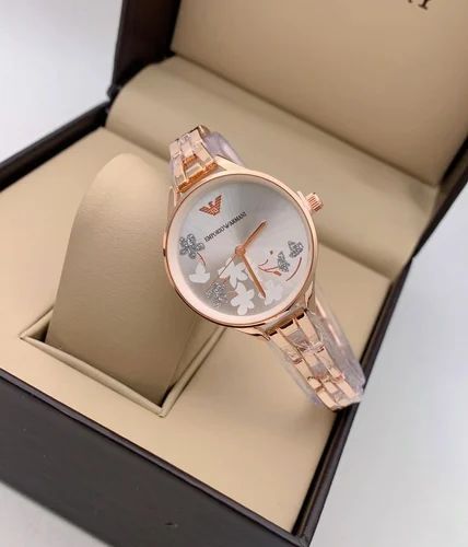 Emporio Armani Aurora Quartz Silver Dial Gold Steel Strap Watch For Women - AR11108 Buy Now By Emporio Armani