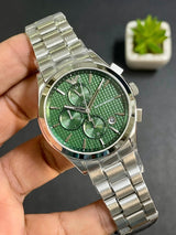 Emporio Armani Paolo Chronograph Green Dial Silver Steel Strap Watch For Men - AR11529 Buy Now By Emporio Armani