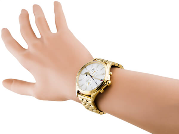 Tommy Hilfiger Whitney Chronograph Quartz Mother of Pearl White Dial Gold Steel Strap Watch For Women - 1782121 Buy Now By Tommy Hilfiger