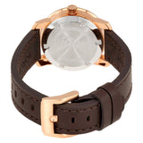 Shop Movado Bold Rose Gold Dial Brown Leather Strap Watch For Women - 3600438 in USA