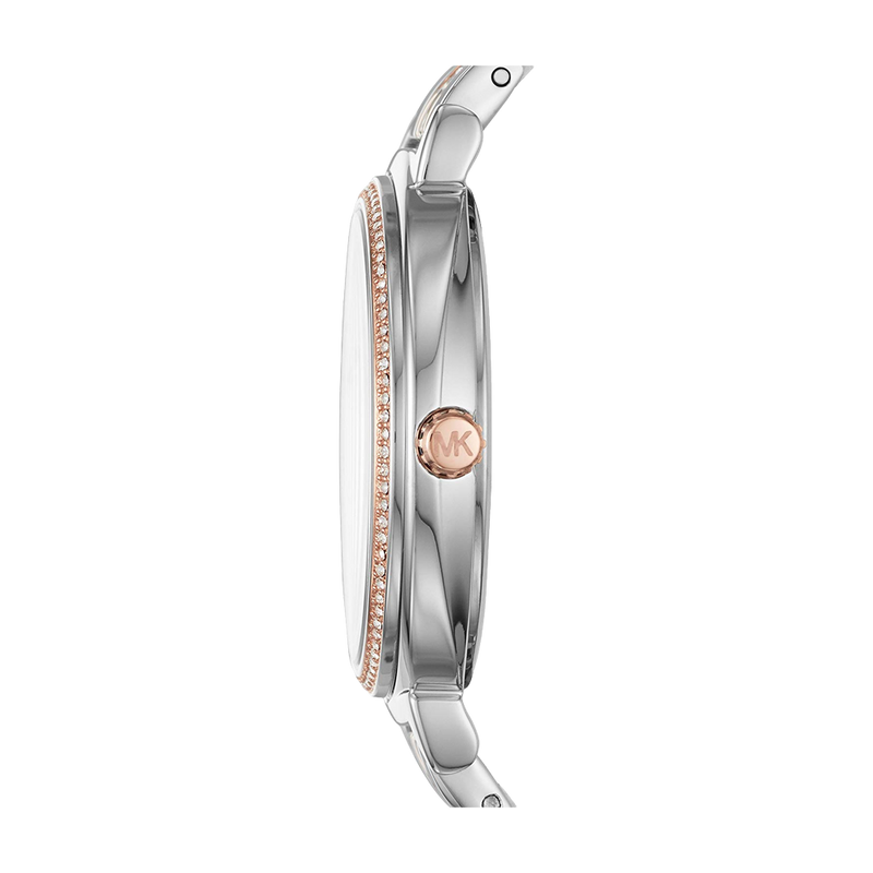 Michael Kors Cinthia Mother of Pearl Dial Two Tone Steel Strap Watch For Women - MK3831 Buy Now By Michael Kors