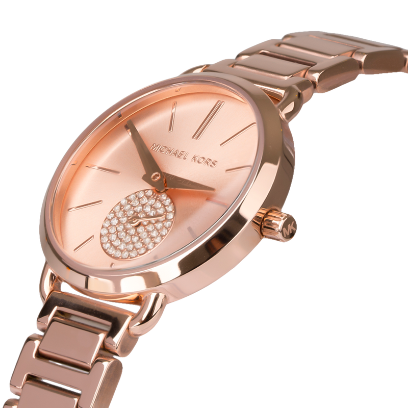 Michael Kors Portia Analog Quartz Rose Gold Dial Rose Gold Steel Strap Watch For Women - MK3839 Buy Now By Michael Kors