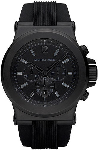 Shop Michael Kors Dylan Black Dial Black Rubber Strap Watch for Men - MK8152 in USA