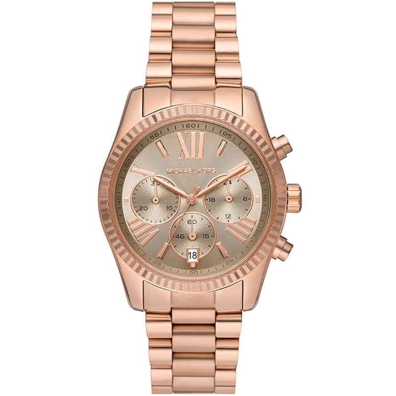 Michael Kors Bradshaw Chronograph Rose Gold Dial Rose Gold Steel Strap Watch for Women - MK5799 Buy Now By Michael Kors