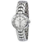Shop Tag Heuer Link Diamonds Mother of Pearl Dial Silver Steel Strap Watch for Women - WAT1411.BA0954 in USA