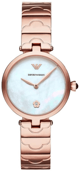 Emporio Armani Mother of Pearl Dial Rose Gold Steel Strap Watch For Women - AR11236 Buy Now By Emporio Armani