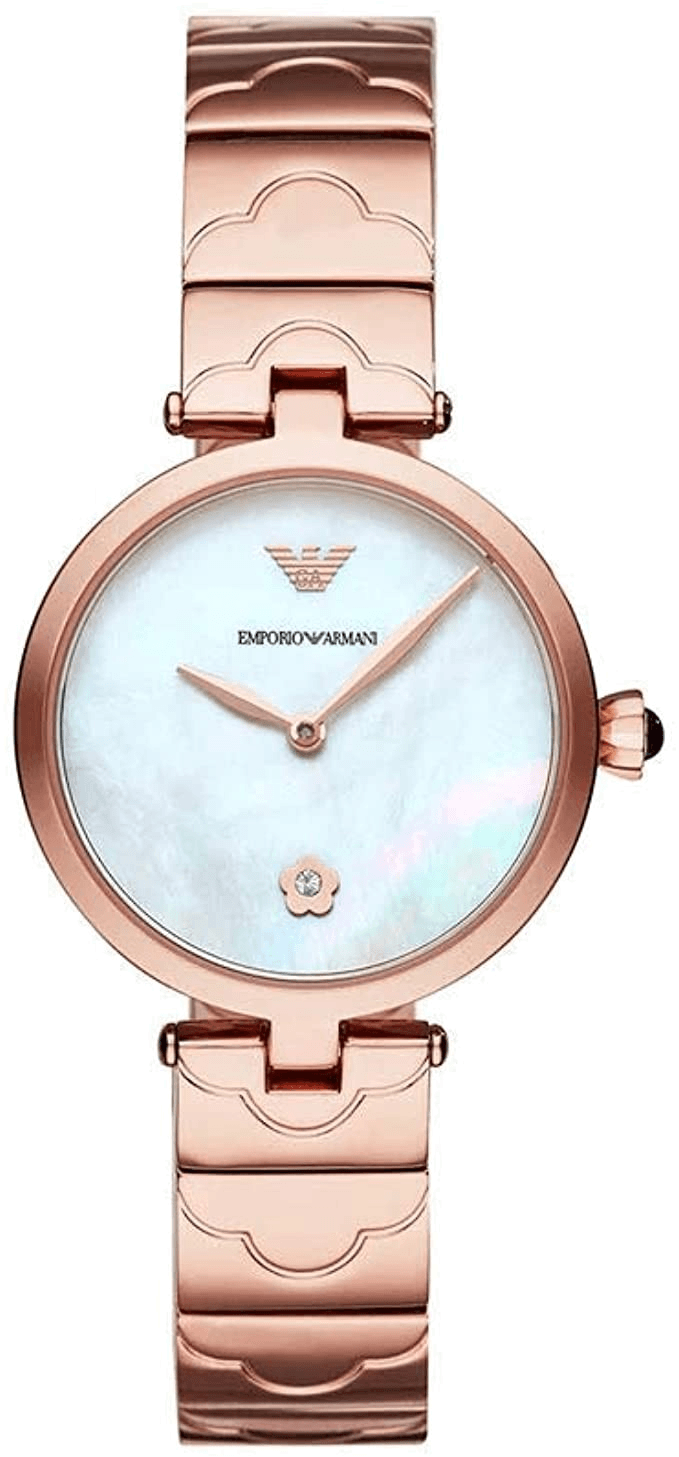 Emporio Armani Mother of Pearl Dial Rose Gold Steel Strap Watch For Women - AR11236 Buy Now By Emporio Armani