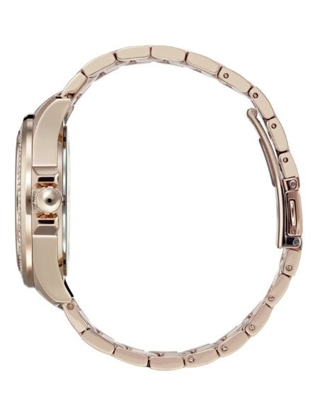 Shop Hugo Boss Premiere Rose Gold Dial with DIamonds Rose Gold Steel Strap Watch for Women - 1502443 in USA