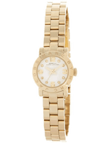 Marc Jacobs Amy Dinky White Dial Gold Steel Strap Watch for Women - MBM3226 Buy Now By Marc Jacobs