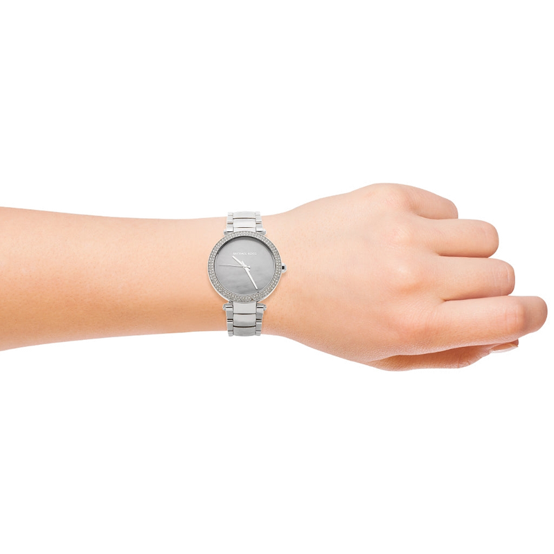 Michael Kors Parker Mother of Pearl Silver Steel Strap Watch for Women - MK6424 Buy Now By Michael Kors